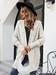 Casual Batwing Sleeves Loose Solid Color Cardigan Tops