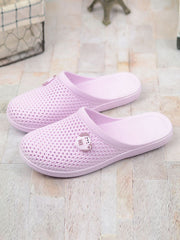 Hollow Round-Toe Slippers Mules&Slides