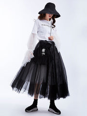 Casual Grenadine Bubble Skirt