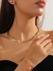 Geometric Hollow Solid Color Necklaces Accessories Bracelet Accessories