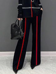 Striped Loose Wide Leg Trousers Casual Pants Bottoms