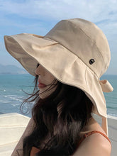 Bowknot Pleated Split-Joint Sun Hat Fisherman Hat
