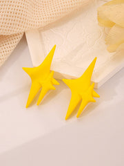 Solid Color Star Shape Drop Earrings