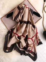 Keep Warm Plaid Sun Protection Scarf