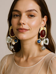 Geometric Shiny Earrings Accessories