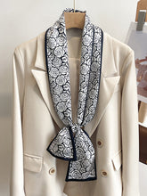 Contrast Color Floral Printed Scarf Hair Band
