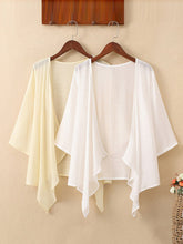 Pleated See-Through Solid Color Loose Sun-Protection Outerwear