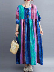 Original Printed Round-Neck Dress