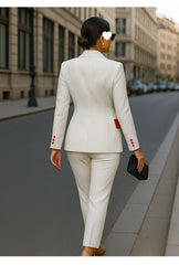 Buttoned Contrast Color Long Sleeves V-Neck Blouses&Shirts Tops