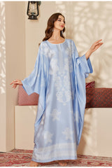 A-Line Loose Pleated Printed Split-Joint Tube Maxi Dresses