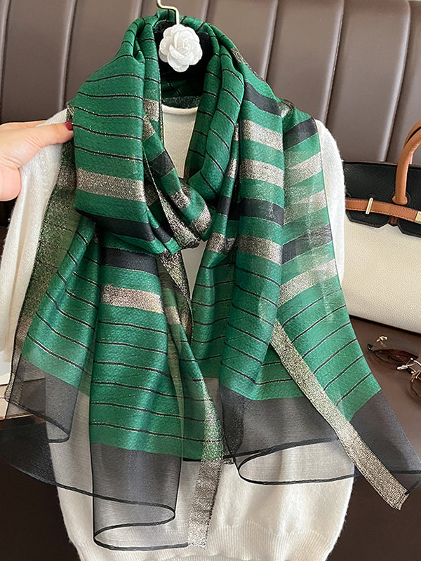 Keep Warm Striped Shawl&Scarf