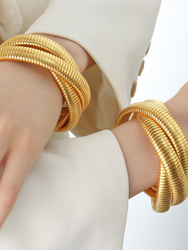 Pleated Solid Color Bracelet Accessories