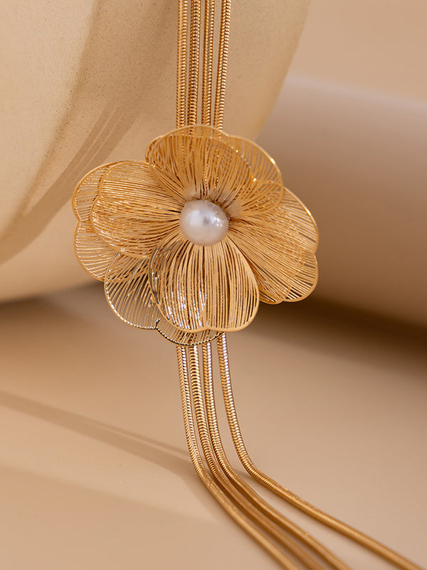 Flower Shape Tasseled Necklaces Accessories