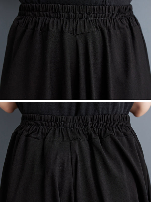 Split-Joint Harem Pants Irregular Clipping Casual Pants Bottoms