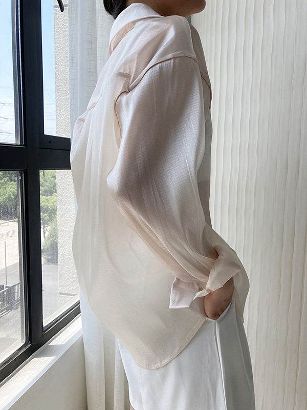 Original Simple Casual Solid Color Sun-Protection Blouse