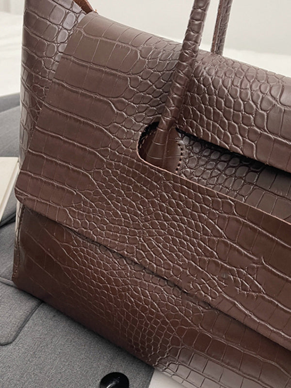 Solid Color Split-Joint Tote Bags Handbags Bags