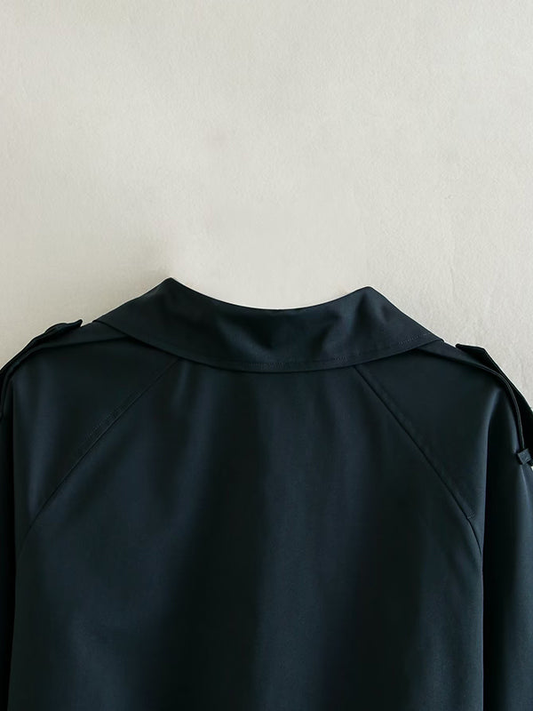 Split-Joint Long Sleeves Loose Lapel Jackets