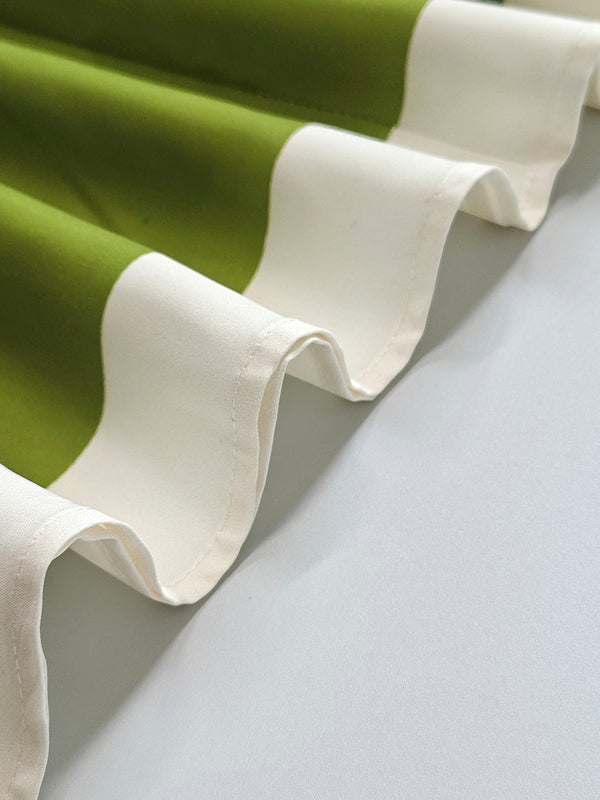 Flower Print Pleated A-Line Loose Round-Neck Mini Dresses