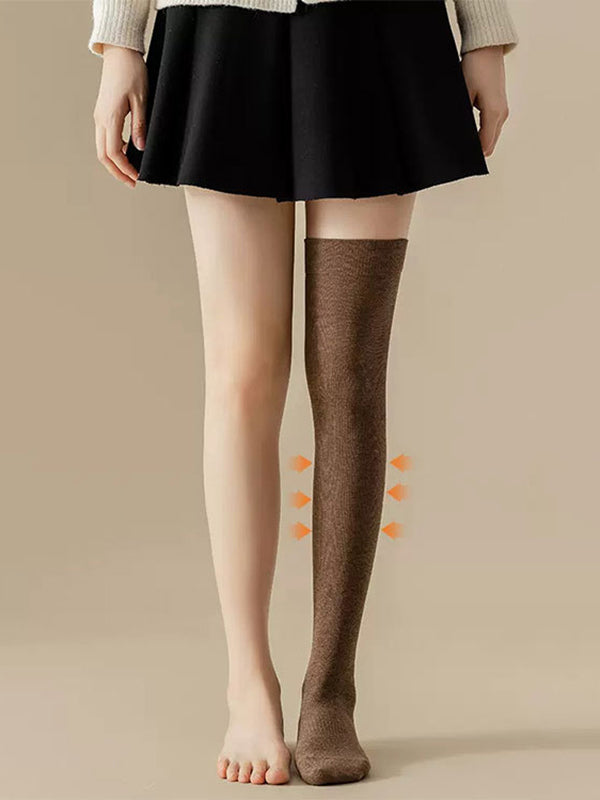 Casual Skinny Leg Skinny Solid Color Stockings Accessories