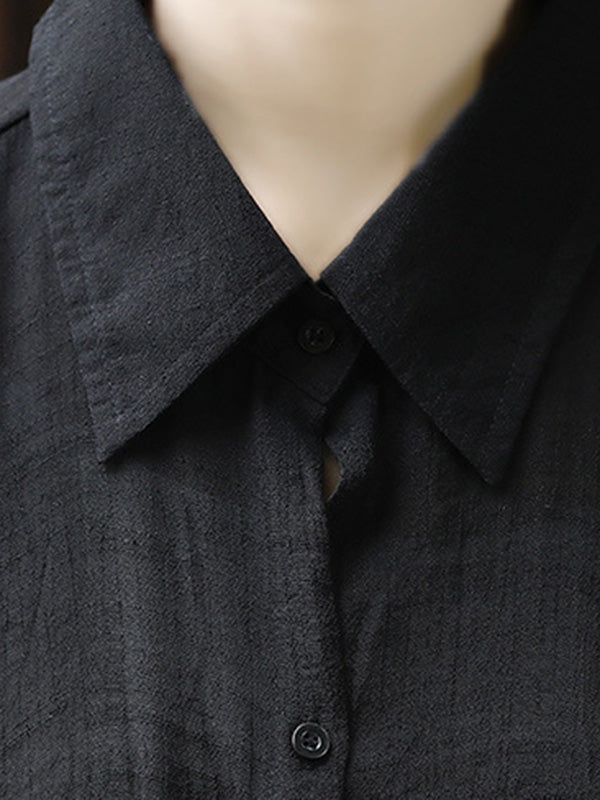 Pleated Solid Color Split-Joint Loose Sleeveless Spaghetti-Neck Blouses&shirts Tops