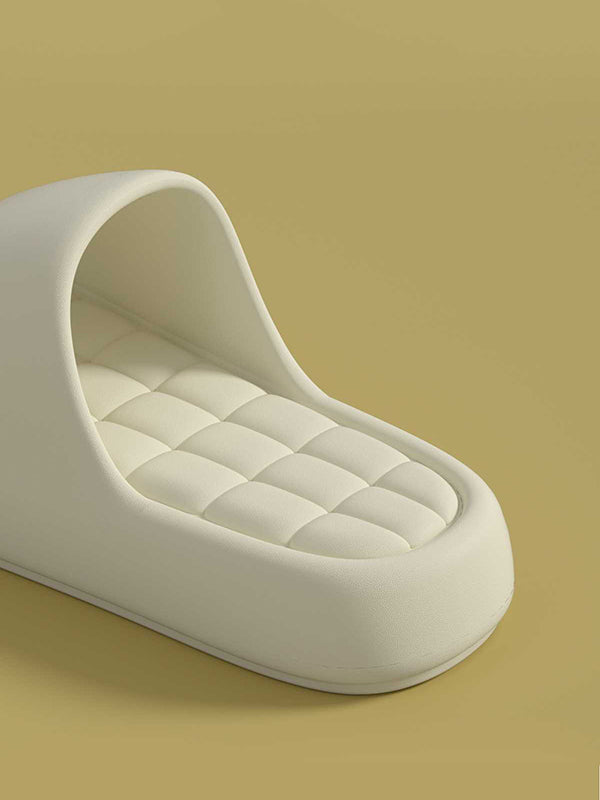 Open Toe Solid Color Slippers Platform Shoes