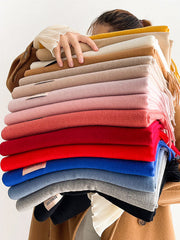 Solid Color Tasseled Scarf Scarfs&Hats