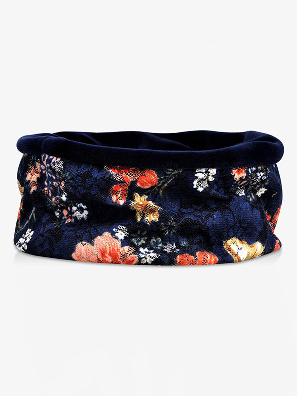 Lace-paneled Floral All seasons Hood