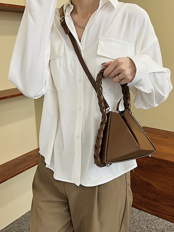 Adjustable Foldable Solid Color Woven Bags Accessories