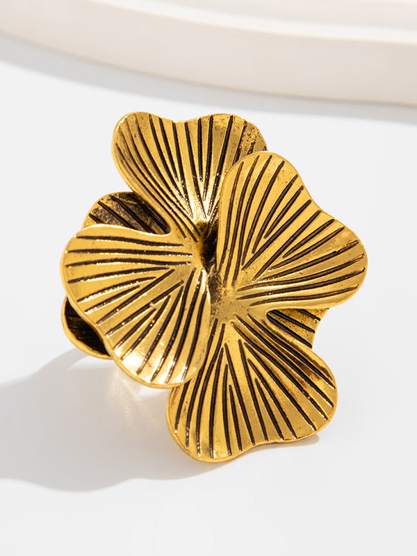 Flower Shape Geometric Irregularity Rings Accessories