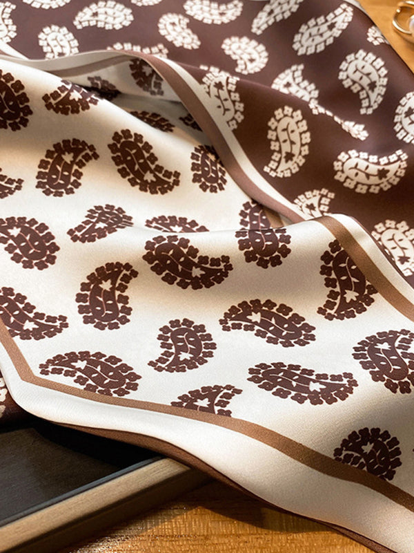 Silk Imitation Vintage Printed Scarf
