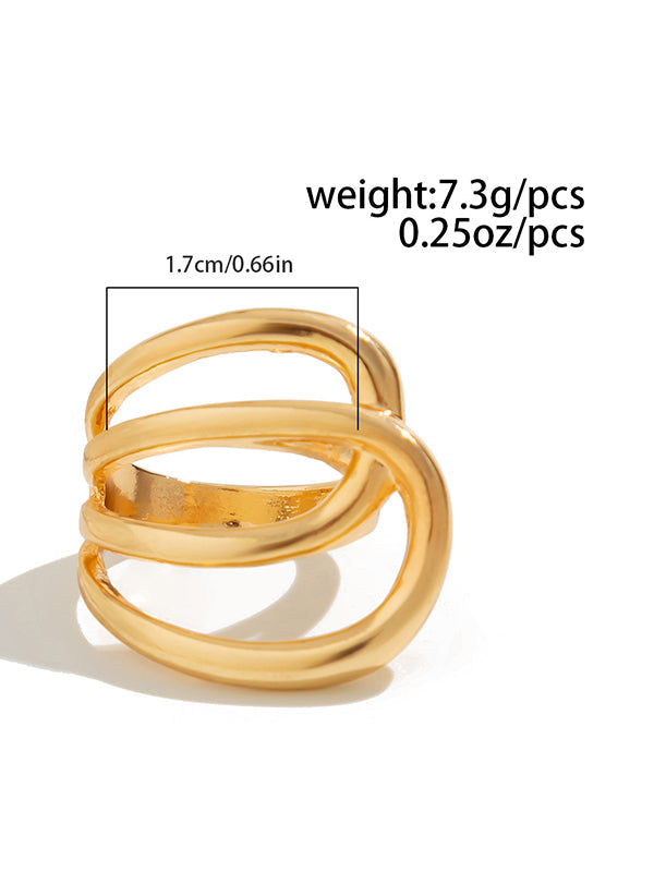 Geometric Shiny Irregularity Rings Accessories