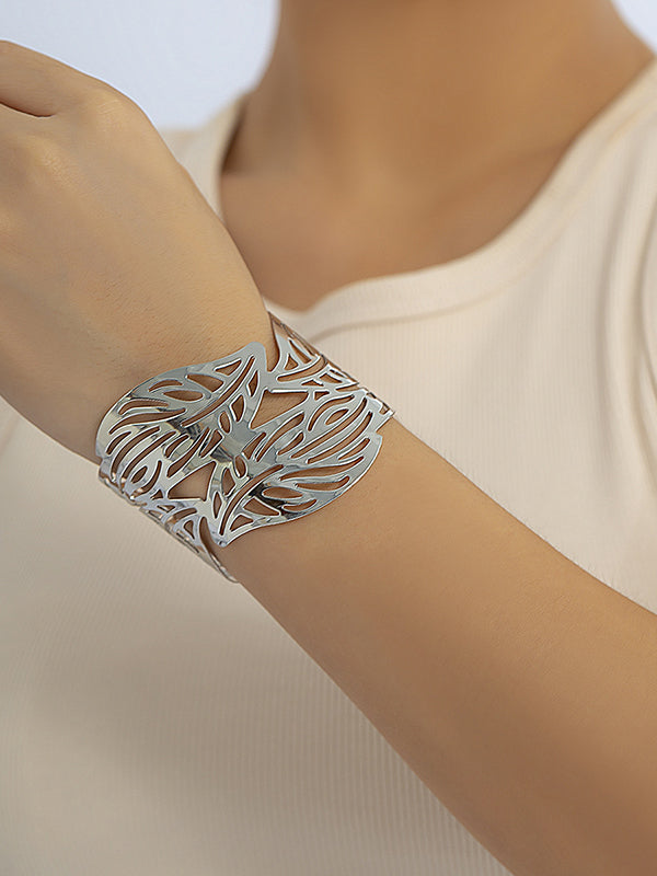 Geometric Hollow Leaves Shape Bracelet Accessories
