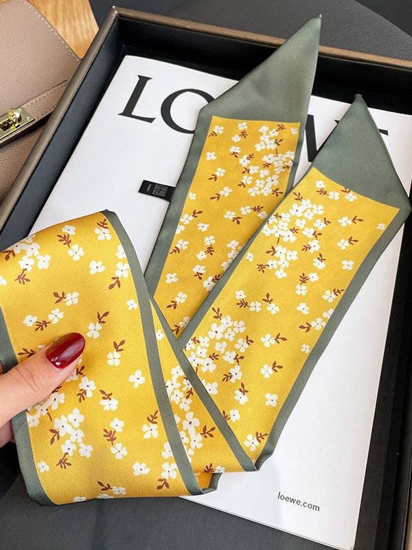 Contrast Color Floral Printed Shawl&Scarf
