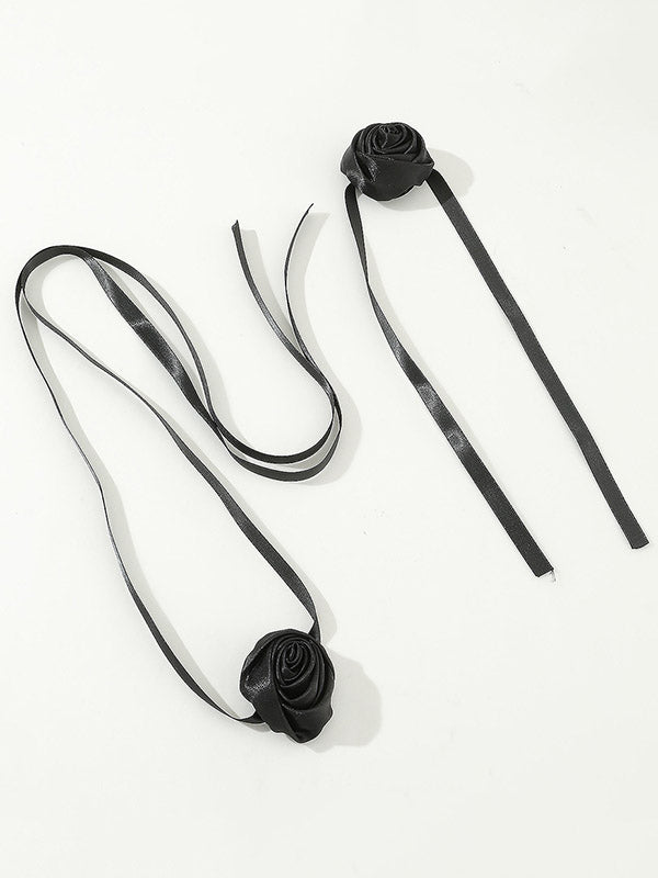 Solid Color Three-Dimensional Flower Necklaces Accessories Bracelet Accessories