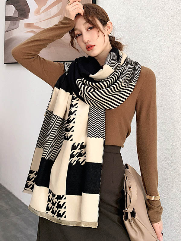 Imitation Cashmere Printed Double-Side Shawl Scarf