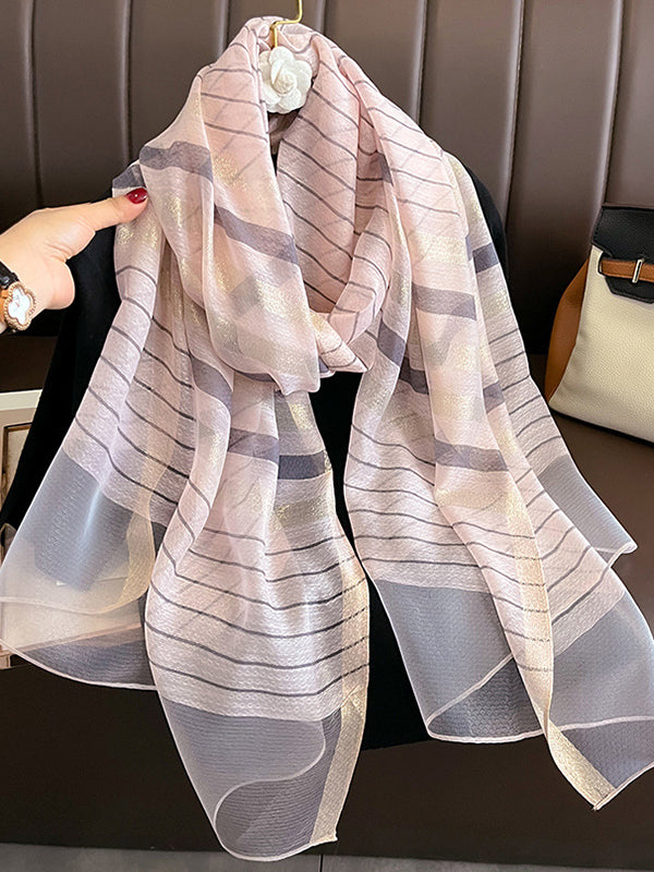 Keep Warm Striped Shawl&Scarf