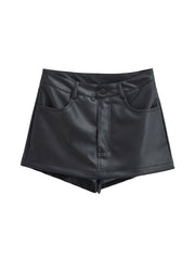Pockets Solid Color High Waisted Skirts Bottoms