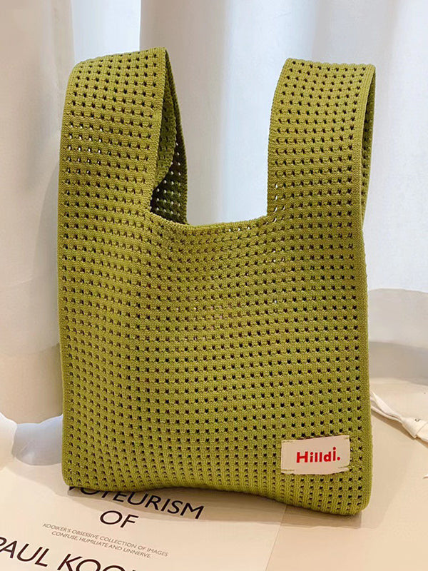 Hollow Korean-Style Woven Handbag Bags