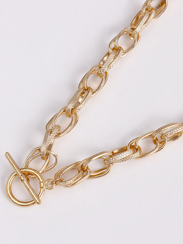 Chains Hollow Solid Color Necklaces Accessories Dainty Necklace