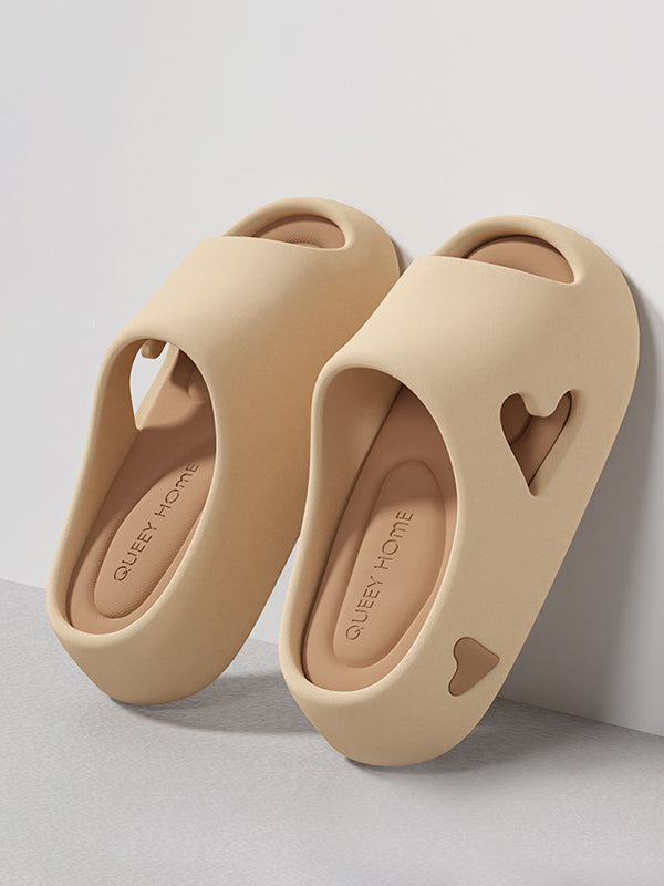 Contrast Color Hollow Open Toe Slippers Platform Shoes