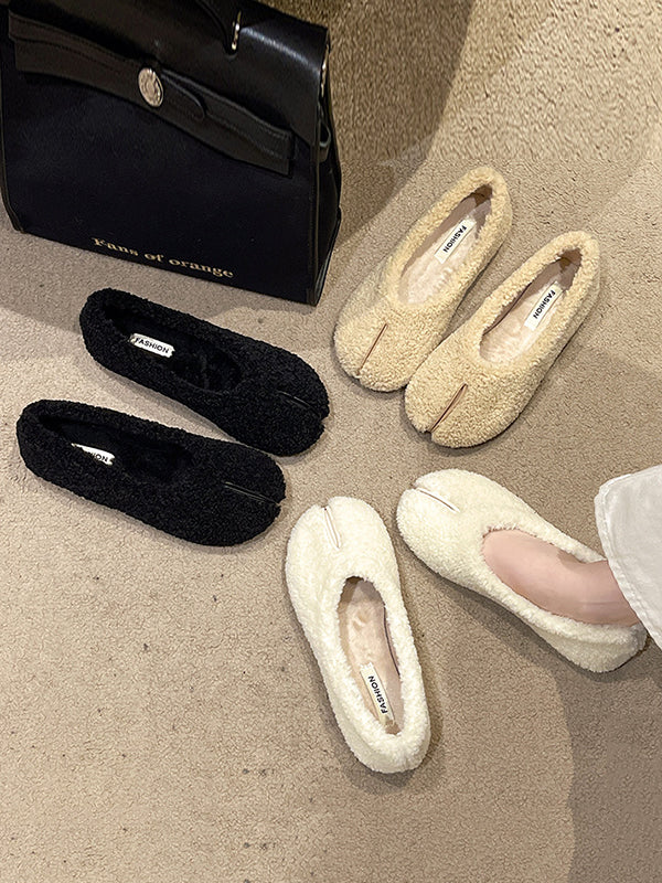 Shallow Cut Split-Joint Split-Toe Flat Shoes