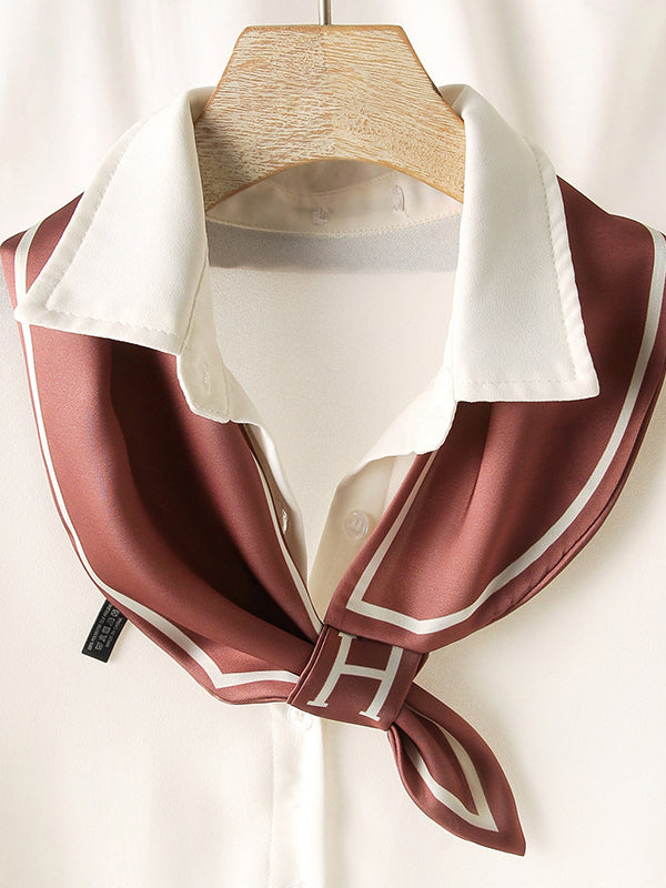 Urban Simple Sun-protection Letter Print Scarf