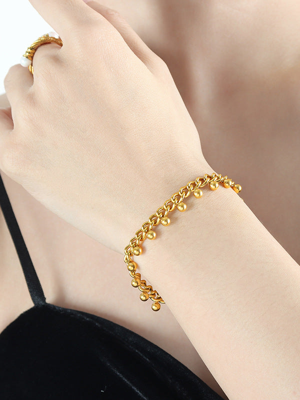 Chains Solid Color Tasseled Bracelet Accessories