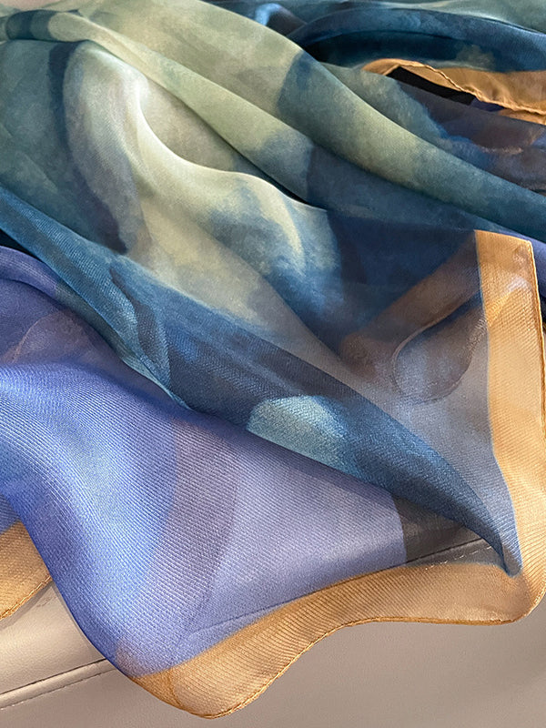 Gradient Printed See-Through Sun-protection Shawl&Scarf