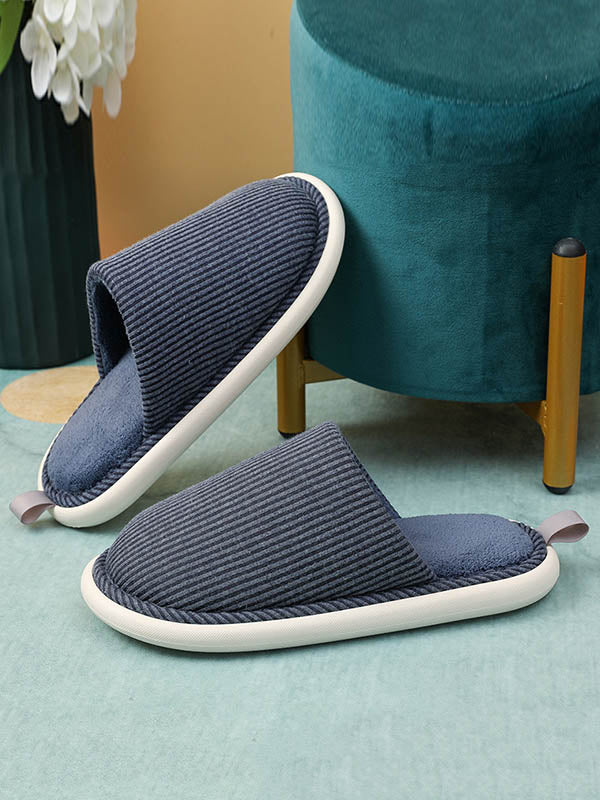 Round-Toe Split-Joint Slippers