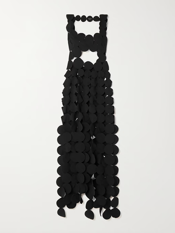 Backless Hollow Polka-Dot Solid Color Split-Joint Loose Sleeveless Round-neck Maxi Dresses