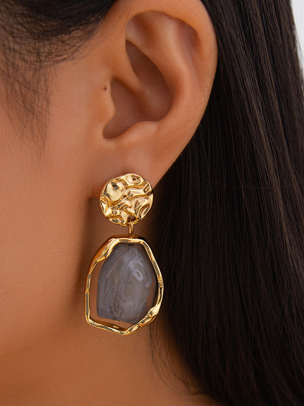 Geometric Shiny Irregularity Earrings Accessories