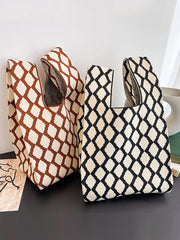 Rhombus Woven Handbag Bags Accessories