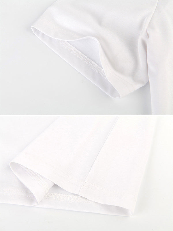 Original Irregularity Solid T-Shirts Tops