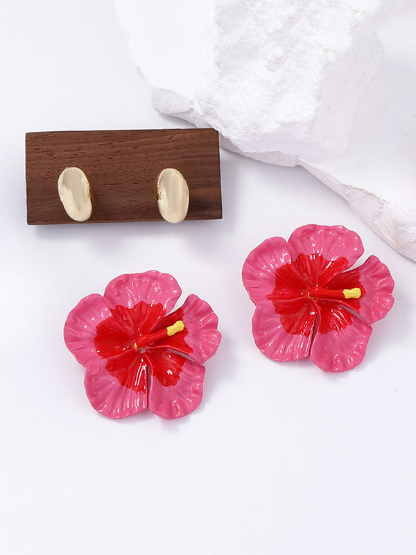 Flower Shape Earrings Accessories + Rings Accessories